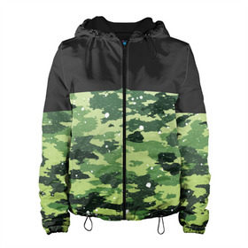 Женская куртка 3D с принтом Black Milk Camo Black Snow в Тюмени, ткань верха — 100% полиэстер, подклад — флис | прямой крой, подол и капюшон оформлены резинкой с фиксаторами, два кармана без застежек по бокам, один большой потайной карман на груди. Карман на груди застегивается на липучку | black | black milk | camo | camouflage | pattern | snow | вечеринка | диджей | дизайн | камо | камуфляж | клуб | милитари | мода | снег | стиль | текстура | тренд | узор | хаки | хипстер | черный