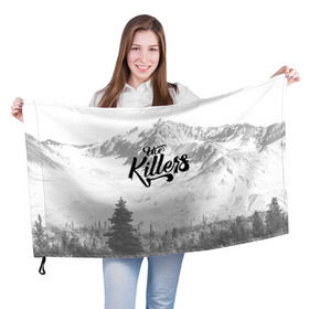 Флаг 3D с принтом The Killers 5 в Тюмени, 100% полиэстер | плотность ткани — 95 г/м2, размер — 67 х 109 см. Принт наносится с одной стороны | the killers