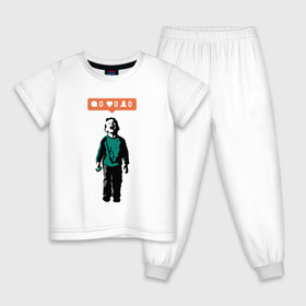 Детская пижама хлопок с принтом ИГНОР в Тюмени, 100% хлопок |  брюки и футболка прямого кроя, без карманов, на брюках мягкая резинка на поясе и по низу штанин
 | арт | бэнкси | граффити | поп арт | стрит арт