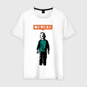 Мужская футболка хлопок с принтом ИГНОР в Тюмени, 100% хлопок | прямой крой, круглый вырез горловины, длина до линии бедер, слегка спущенное плечо. | арт | бэнкси | граффити | поп арт | стрит арт