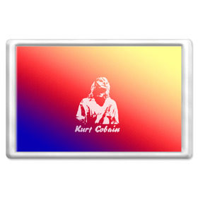 Магнит 45*70 с принтом Kurt Cobain в Тюмени, Пластик | Размер: 78*52 мм; Размер печати: 70*45 | nirvana |  курт кобейн | нирвана | рок