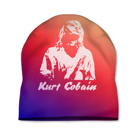 Шапка 3D с принтом Kurt Cobain в Тюмени, 100% полиэстер | универсальный размер, печать по всей поверхности изделия | nirvana |  курт кобейн | нирвана | рок