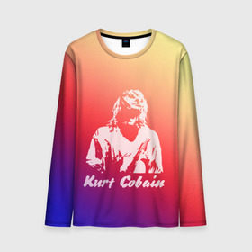 Мужской лонгслив 3D с принтом Kurt Cobain в Тюмени, 100% полиэстер | длинные рукава, круглый вырез горловины, полуприлегающий силуэт | nirvana |  курт кобейн | нирвана | рок