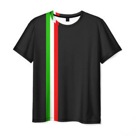 Мужская футболка 3D с принтом Black Milk Italiano в Тюмени, 100% полиэфир | прямой крой, круглый вырез горловины, длина до линии бедер | Тематика изображения на принте: flag | italian | италия | итальянский | страна | страны | триколор | флаг