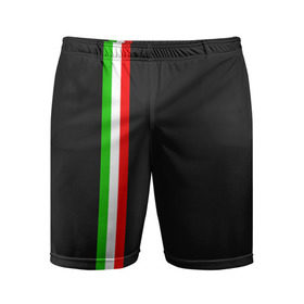 Мужские шорты 3D спортивные с принтом Black Milk Italiano в Тюмени,  |  | flag | italian | италия | итальянский | страна | страны | триколор | флаг