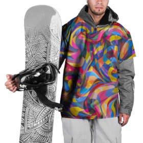 Накидка на куртку 3D с принтом Узор 3 в Тюмени, 100% полиэстер |  | абстракция | краски | линии | полосы | узор | цвет | цветное
