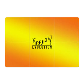 Магнитный плакат 3Х2 с принтом Эволюция баскетбола в Тюмени, Полимерный материал с магнитным слоем | 6 деталей размером 9*9 см | Тематика изображения на принте: basketball | evolution | желтый | обезьяна человек | оранжевый | эволюция
