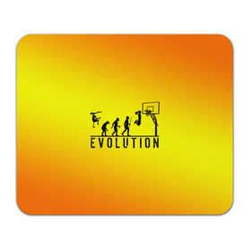 Коврик прямоугольный с принтом Эволюция баскетбола в Тюмени, натуральный каучук | размер 230 х 185 мм; запечатка лицевой стороны | basketball | evolution | желтый | обезьяна человек | оранжевый | эволюция