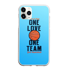 Чехол для iPhone 11 Pro Max матовый с принтом Одна любовь одна команда в Тюмени, Силикон |  | Тематика изображения на принте: basketball | love | team | мяч