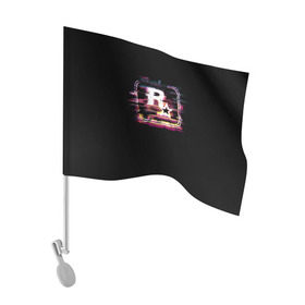 Флаг для автомобиля с принтом Rockstar Noise в Тюмени, 100% полиэстер | Размер: 30*21 см | auto | dead | grand | gta | red | redemption | theft | гта | рокстар