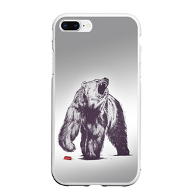 Чехол для iPhone 7Plus/8 Plus матовый с принтом Медведь наступил на лего в Тюмени, Силикон | Область печати: задняя сторона чехла, без боковых панелей | зверь | косолапый | лего | медведь | мишка | рев