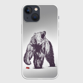 Чехол для iPhone 13 mini с принтом Медведь наступил на лего в Тюмени,  |  | зверь | косолапый | лего | медведь | мишка | рев