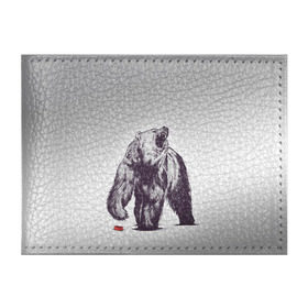Обложка для студенческого билета с принтом Медведь наступил на лего в Тюмени, натуральная кожа | Размер: 11*8 см; Печать на всей внешней стороне | зверь | косолапый | лего | медведь | мишка | рев