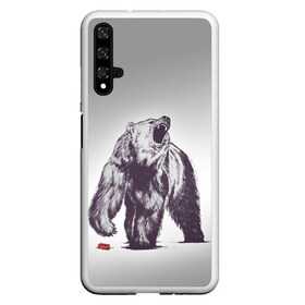 Чехол для Honor 20 с принтом Медведь наступил на лего в Тюмени, Силикон | Область печати: задняя сторона чехла, без боковых панелей | зверь | косолапый | лего | медведь | мишка | рев