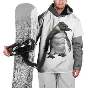 Накидка на куртку 3D с принтом Пингвинопитек в Тюмени, 100% полиэстер |  | лженаука | пингвин