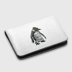 Картхолдер с принтом с принтом Пингвинопитек в Тюмени, натуральная матовая кожа | размер 7,3 х 10 см; кардхолдер имеет 4 кармана для карт; | лженаука | пингвин