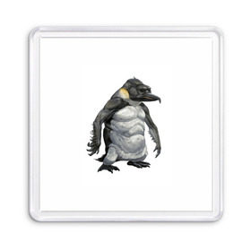 Магнит 55*55 с принтом Пингвинопитек в Тюмени, Пластик | Размер: 65*65 мм; Размер печати: 55*55 мм | лженаука | пингвин