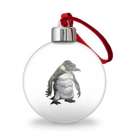 Ёлочный шар с принтом Пингвинопитек в Тюмени, Пластик | Диаметр: 77 мм | лженаука | пингвин