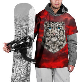 Накидка на куртку 3D с принтом Леопард в Тюмени, 100% полиэстер |  | 3d | cat | арт | вечер | взгляд | закат | кот | кот хипстер | котёнок | котятки | котятушки | кошечки | кошка | леопард | мордочка | ночь