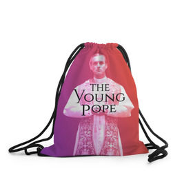 Рюкзак-мешок 3D с принтом The Young Pope в Тюмени, 100% полиэстер | плотность ткани — 200 г/м2, размер — 35 х 45 см; лямки — толстые шнурки, застежка на шнуровке, без карманов и подкладки | young pope | джуд | лоу | молодой папа