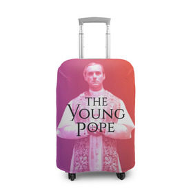 Чехол для чемодана 3D с принтом The Young Pope в Тюмени, 86% полиэфир, 14% спандекс | двустороннее нанесение принта, прорези для ручек и колес | young pope | джуд | лоу | молодой папа