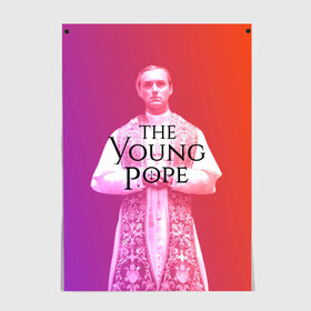 Постер с принтом The Young Pope в Тюмени, 100% бумага
 | бумага, плотность 150 мг. Матовая, но за счет высокого коэффициента гладкости имеет небольшой блеск и дает на свету блики, но в отличии от глянцевой бумаги не покрыта лаком | young pope | джуд | лоу | молодой папа