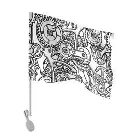 Флаг для автомобиля с принтом механика в Тюмени, 100% полиэстер | Размер: 30*21 см | Тематика изображения на принте: болты | запчасти | машина | механизм | шестеренки