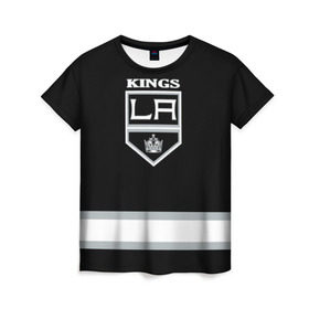 Женская футболка 3D с принтом Los Angeles Kings NHL в Тюмени, 100% полиэфир ( синтетическое хлопкоподобное полотно) | прямой крой, круглый вырез горловины, длина до линии бедер | los angeles kings | nhl | спорт | хоккей