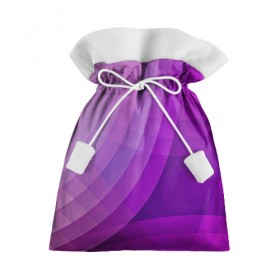 Подарочный 3D мешок с принтом Фиолетовые волны в Тюмени, 100% полиэстер | Размер: 29*39 см | Тематика изображения на принте: круги | фиолетовый геометрия