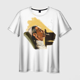 Мужская футболка 3D с принтом The Young Pope в Тюмени, 100% полиэфир | прямой крой, круглый вырез горловины, длина до линии бедер | young pope | джуд | лоу | молодой папа