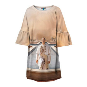 Детское платье 3D с принтом Италия в Тюмени, 100% полиэстер | прямой силуэт, чуть расширенный к низу. Круглая горловина, на рукавах — воланы | young pope | джуд | лоу | молодой папа
