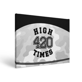 Холст прямоугольный с принтом High Times 420 Camo в Тюмени, 100% ПВХ |  | camouflage | камо | камуфляж