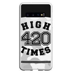 Чехол для Samsung Galaxy S10 с принтом High Times 420 Camo в Тюмени, Силикон | Область печати: задняя сторона чехла, без боковых панелей | camouflage | камо | камуфляж