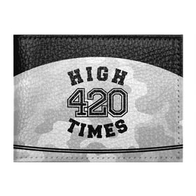 Обложка для студенческого билета с принтом High Times 420 Camo в Тюмени, натуральная кожа | Размер: 11*8 см; Печать на всей внешней стороне | camouflage | камо | камуфляж