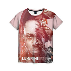 Женская футболка 3D с принтом Lil Wayne 7 в Тюмени, 100% полиэфир ( синтетическое хлопкоподобное полотно) | прямой крой, круглый вырез горловины, длина до линии бедер | 