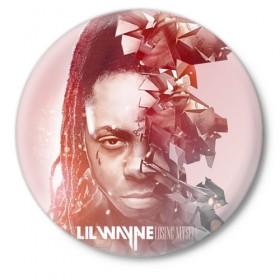 Значок с принтом Lil Wayne 7 в Тюмени,  металл | круглая форма, металлическая застежка в виде булавки | 