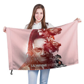 Флаг 3D с принтом Lil Wayne 7 в Тюмени, 100% полиэстер | плотность ткани — 95 г/м2, размер — 67 х 109 см. Принт наносится с одной стороны | 