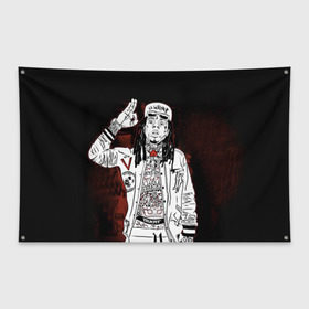 Флаг-баннер с принтом Lil Wayne 3 в Тюмени, 100% полиэстер | размер 67 х 109 см, плотность ткани — 95 г/м2; по краям флага есть четыре люверса для крепления | lil wayne | rap | лил уэйн | рэп | хип хоп