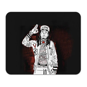 Коврик прямоугольный с принтом Lil Wayne 3 в Тюмени, натуральный каучук | размер 230 х 185 мм; запечатка лицевой стороны | lil wayne | rap | лил уэйн | рэп | хип хоп