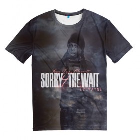 Мужская футболка 3D с принтом Lil Wayne 6 в Тюмени, 100% полиэфир | прямой крой, круглый вырез горловины, длина до линии бедер | 