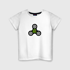 Детская футболка хлопок с принтом Frog spinner в Тюмени, 100% хлопок | круглый вырез горловины, полуприлегающий силуэт, длина до линии бедер | Тематика изображения на принте: pepe | spinner | антиспиннер | вейп | вейпер | вертушка | лягушка | мем | пепе | спиннер