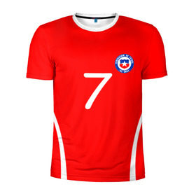 Мужская футболка 3D спортивная с принтом Chile в Тюмени, 100% полиэстер с улучшенными характеристиками | приталенный силуэт, круглая горловина, широкие плечи, сужается к линии бедра | alexis | chile | санчес алексис | сборная чили | футбол