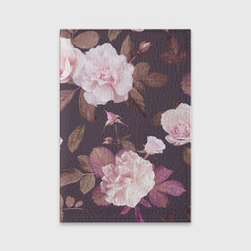 Обложка для паспорта матовая кожа с принтом Цветы в Тюмени, натуральная матовая кожа | размер 19,3 х 13,7 см; прозрачные пластиковые крепления | Тематика изображения на принте: flowers | розы | цветы