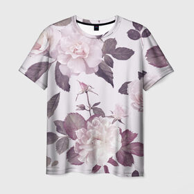 Мужская футболка 3D с принтом Розы в Тюмени, 100% полиэфир | прямой крой, круглый вырез горловины, длина до линии бедер | flower | rose | лепестки | розы | сад | цветок | цветы