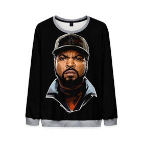 Мужской свитшот 3D с принтом Ice Cube 1 в Тюмени, 100% полиэстер с мягким внутренним слоем | круглый вырез горловины, мягкая резинка на манжетах и поясе, свободная посадка по фигуре | Тематика изображения на принте: ice cube | oshea jackson | rap | айс кьюб | гангста рэп | о’ши дже́ксон | рэп