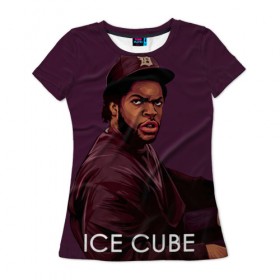 Женская футболка 3D с принтом Ice Cube 5 в Тюмени, 100% полиэфир ( синтетическое хлопкоподобное полотно) | прямой крой, круглый вырез горловины, длина до линии бедер | ice cube | oshea jackson | rap | айс кьюб | гангста рэп | о’ши дже́ксон | рэп
