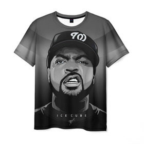 Мужская футболка 3D с принтом Ice Cube 2 в Тюмени, 100% полиэфир | прямой крой, круглый вырез горловины, длина до линии бедер | ice cube | oshea jackson | rap | айс кьюб | гангста рэп | о’ши дже́ксон | рэп