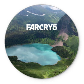 Коврик круглый с принтом Far Cry 5 в Тюмени, резина и полиэстер | круглая форма, изображение наносится на всю лицевую часть | far cry | far cry 5 | фар край