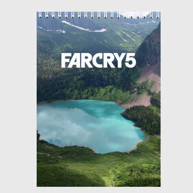 Скетчбук с принтом Far Cry 5 в Тюмени, 100% бумага
 | 48 листов, плотность листов — 100 г/м2, плотность картонной обложки — 250 г/м2. Листы скреплены сверху удобной пружинной спиралью | far cry | far cry 5 | фар край