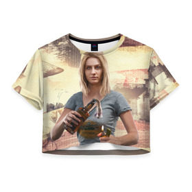 Женская футболка 3D укороченная с принтом Фар Край 5 в Тюмени, 100% полиэстер | круглая горловина, длина футболки до линии талии, рукава с отворотами | far cry | far cry 5 | фар край
